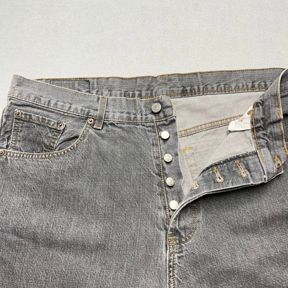Vintage Levis 501 xx lot Gray Denim Jeans Made in USA 40x30( fit 40x26)Faded 90s
